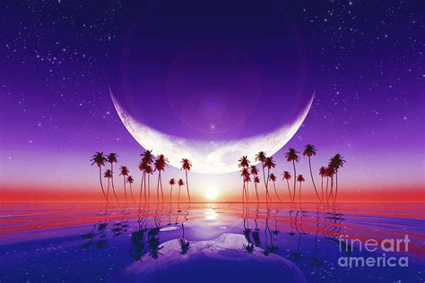 Big Moon Over Purple Sunset Photograph By Aleksey Tugolukov