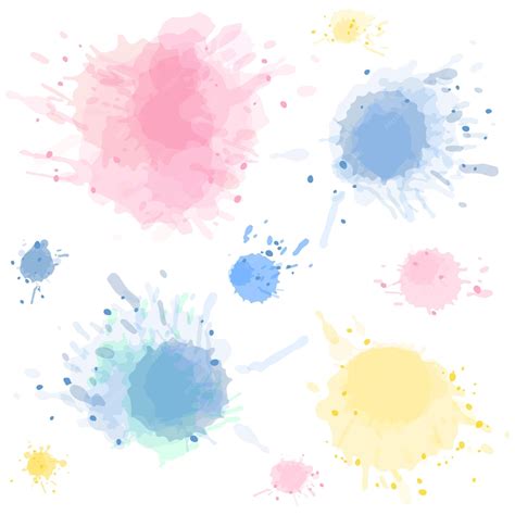 Premium Vector Set Of Colorful Ink Spot And Dots Drops And Splashes