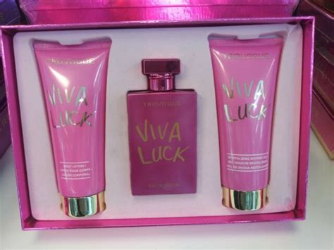 Trovogue Viva Luck Pc Pink Gift Set Eau De Parfum Shower Gel Body Lotion Nib Ebay