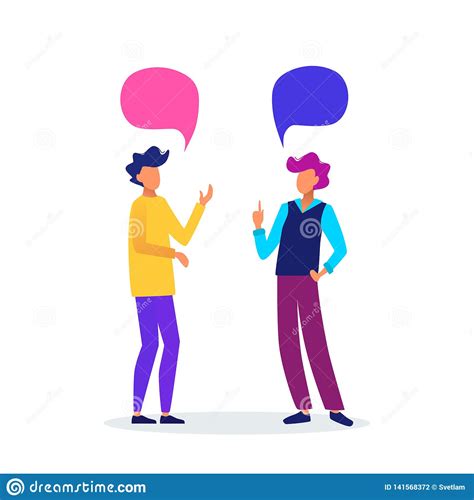 People Speech Bubbles Chatting Communication Concept Vector