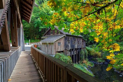 Cedar Creek Grist Mill In Washington State Stock Image Image Of
