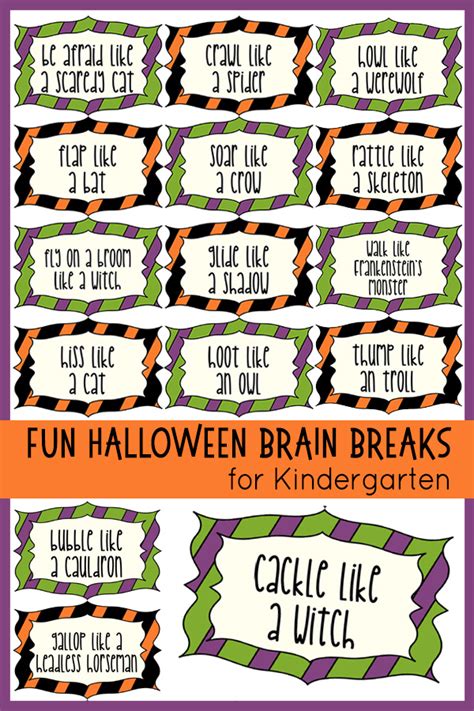 Halloween Movement Brain Breaks For Preschool And Kindergarten