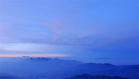 Morning Mist At Tropical Mountain Rangethailand Stock Image Image Of
