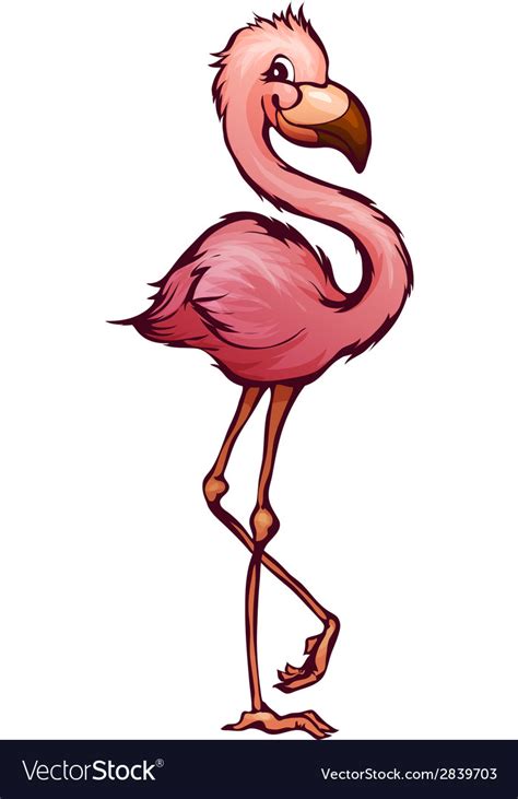 Flamingo In Cartoon Style Royalty Free Vector Image