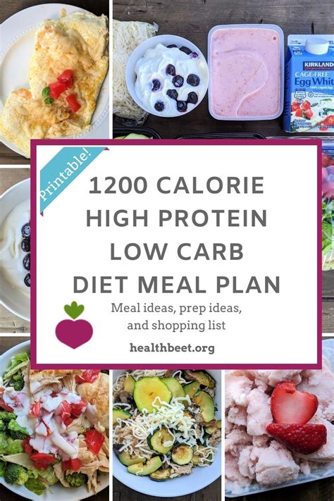 1200 Calorie High Protein Low Carb Meal Plan With Printable Artofit