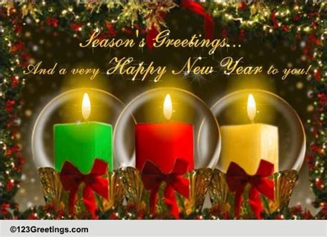Seasons Greetings And New Year Wish Free Warm Wishes Ecards 123