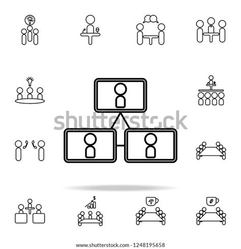 Employee Relations Icon Conferencing Icons Universal Stock Vector