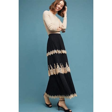 Maeve Tiered Lace Maxi Skirt 138 Liked On Polyvore Featuring Skirts