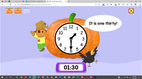 Match Clocks By Starfall Fall Season And Pumpkins Version Youtube