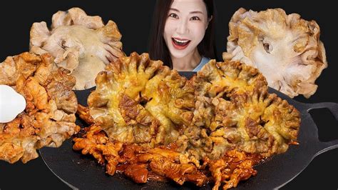 기름폭탄통 도래창 닭발 당면의 레전드 조합 먹방 Pork Intestines Spicy Chicken Feet