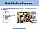 Mountain Climbing Equipment List Pictures