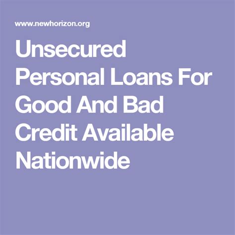 Unless you have a good or perfect credit history record, the bank will not want to know you if you want a new loan. Unsecured Personal Loans For Good And Bad Credit Available Nationwide (With images) | Personal ...