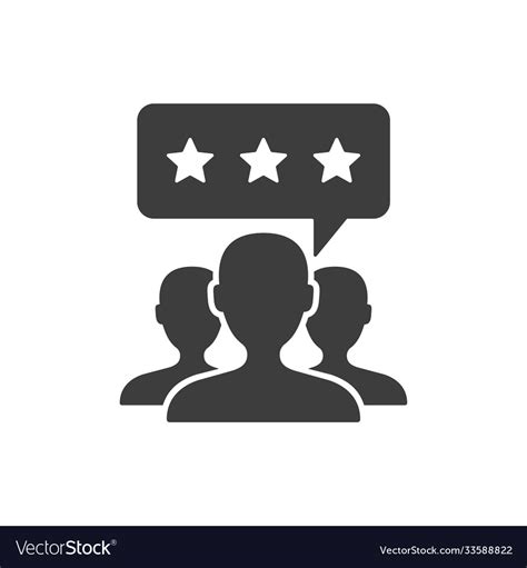 Customer Review Icon On White Royalty Free Vector Image