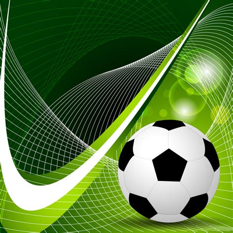 Soccer With Green Abstract Background Vector Vector Abstract Free