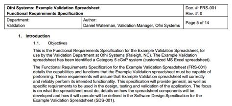 Fastval Functional Requirements Template Ofni Systems