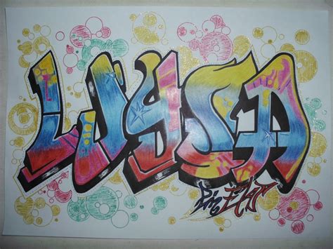 Creando And Dibujando Graffiti Nombre Luysa