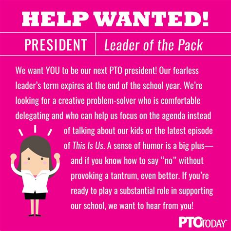 Help Wanted Pto And Pta Officers Canva Templates Pto Today Pto