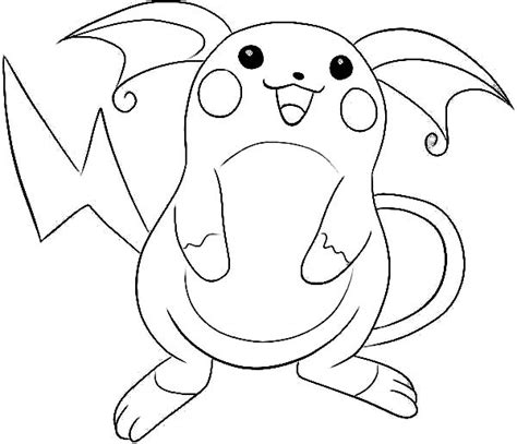 Pokemon Mega Raichu Coloring Coloring Pages