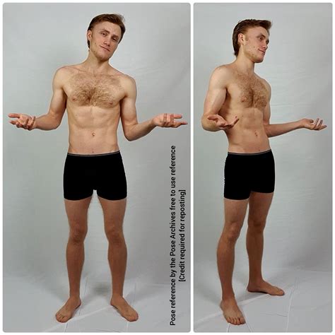 Male Standing Shrug Pose Life Drawing Reference Male Pose Reference