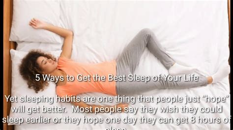 5 Ways To Get The Best Sleep Of Your Life Youtube