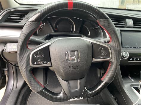 Racing Spec Steering Wheel For 2016 2021 Honda Civic Two Step