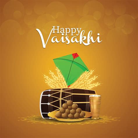 Happy Vaisakhi Sikh Festival Illustration With Creative And Background