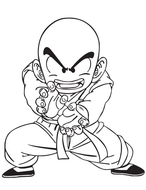 Doragon bōru zetto, commonly abbreviated as dbz) is an anime television series written by takao koyama and produced by toei animation. Dragon Ball Z Krillin Coloring Page | Free Printable Coloring Pages - Coloring Home