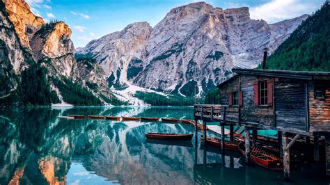 Wallpaper Pragser Wildsee Lake Italy Europe 4k Travel 20310