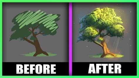 Learn Once For All How To Paint Trees🍃 Photoshop Painting Process