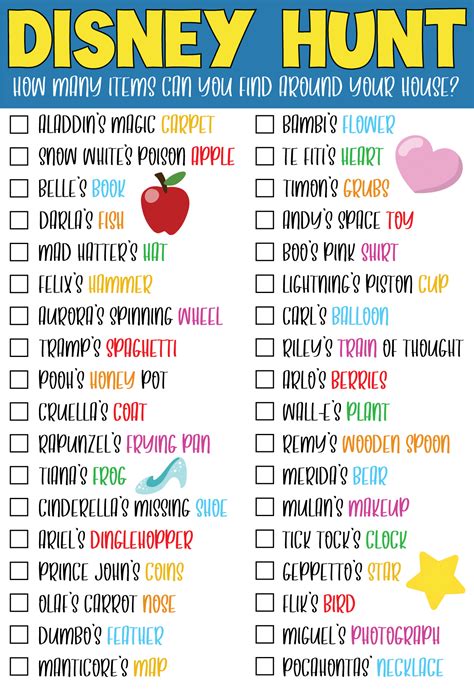 Check spelling or type a new query. Free Printable Disney Scavenger Hunt in 2020 | Disney ...