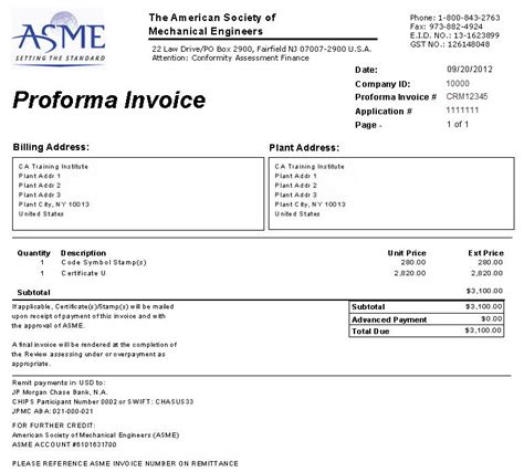 Pro Forma Invoice New Application For Non Boiler Program The