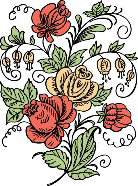 In questa istruzione vi mostriamo come disegnare un bouquet di fiori solamente a matita. Mazzo Delle Rose Fiori Stilizzati Del Disegno Della Mano ...