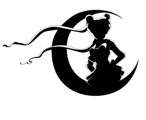 Sailor Moon Luna Sailor Mars Chibiusa Silhouette - sailor moon png
