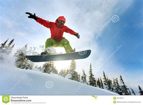 Snowboarder Jumping Stock Image Image Of Extreme Lifestyle 50729241