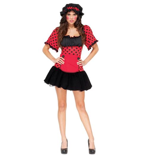 Darque Doll Fancy Dress Costume Womens Sexy Rag Doll Outfit