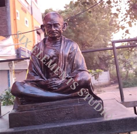 Black Frp Mahatma Gandhi Statue For Exterior Decor Sizedimension 6