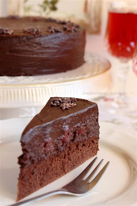 A Slice Of Chocolate Cake On A Plate With A Fork