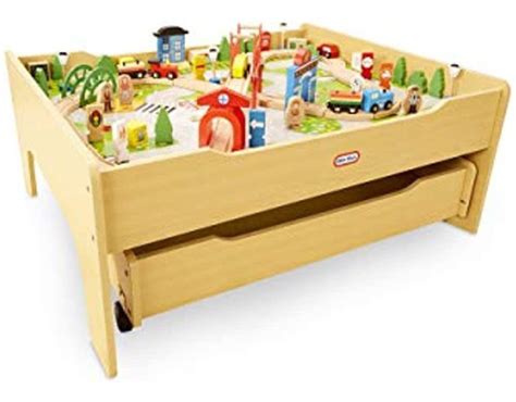 Little Tikes Real Wooden Train And Kids Table Set With Over Cuotas
