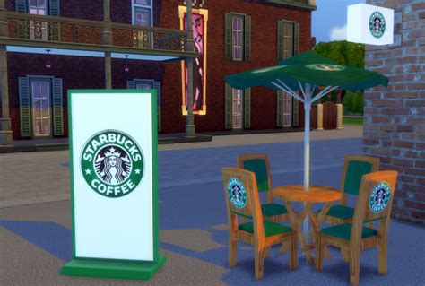 The Sims 4 Simlish Starbucks Set Part 2 Sims Sims 4 Update Sims