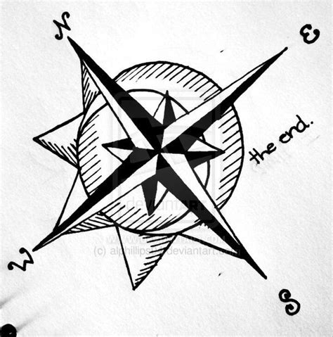 Nautical Compass Tattoo Compass Rose Tattoo Compass Tattoo Design