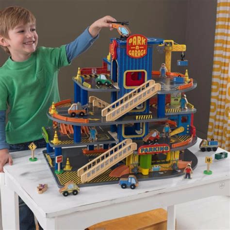 Zoom down the ramps past the mechanic's shop and smiling townsfolk to the car rated 1 out of 5 by becky from wash n go car garage so hard to put together and the quality is terrible for the price! Kidkraft Child Kids Deluxe Wooden Car Parking Toy Play Fun ...
