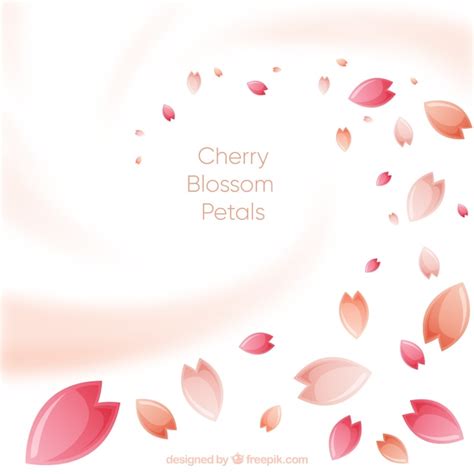 Premium Vector Cherry Blossom Petals Background