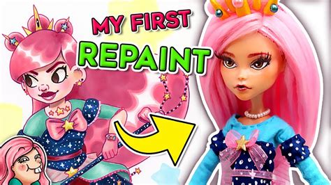Turning My Art Into A Doll My First Doll Repaint Youtube