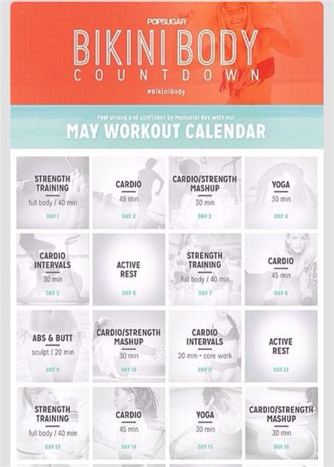 Get Bikini Body Within A Month Follow This Workout Schedule
