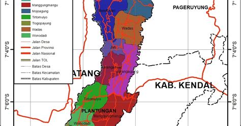Peta Administrasi Kecamatan Plantungan Kabupaten Kendal Neededthing