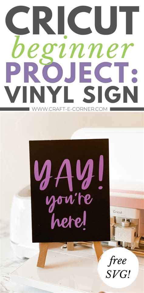 Cricut Beginner Project Vinyl Sign Vinyl Signs How To Make Signs