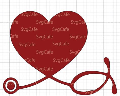Personalized Stethoscope Svg Heart Stethoscope Svg Files Etsy
