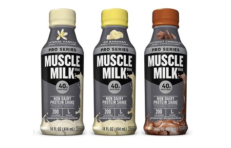 muscle milk pro series non dairy 40g protein shake 3 flavor variety 12 pk 14oz wgl 03