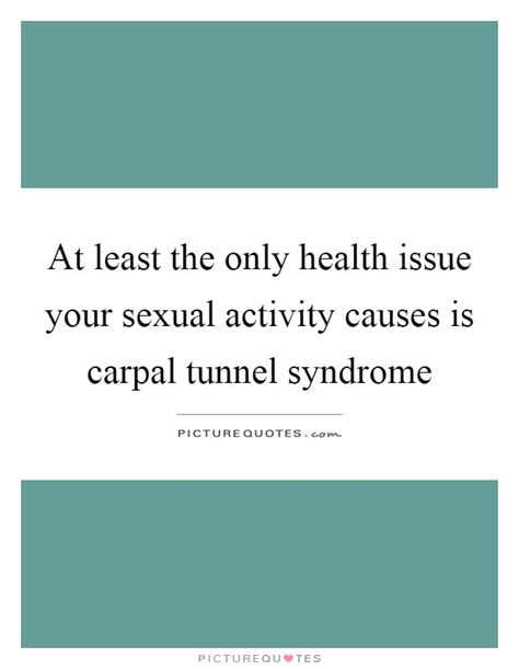At Least The Only Health Issue Your Sexual Activity Causes Is