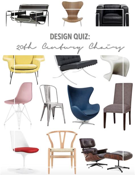 Today is a good day to stay at home and rest on the old comfortable sofa. Design Quiz: Famous 20th Century Chairs • theStyleSafari